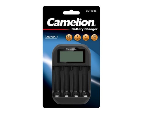 [Зарядное устройство] Camelion BC-1046 (Быстрое зарядное устр-во с индикацией, 4хАА, ААА)