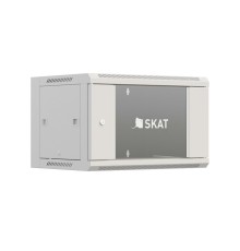 БАСТИОН SKAT TB-9W660GF-G Шкаф настенный телекоммуникационный 9U 600х600х500мм, дверь стеклянная {4420} {1.5 года гарантия}