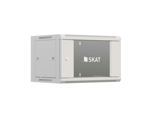 [Бастион Телекоммуникационные  шкафы] БАСТИОН SKAT TB-9W660GF-G Шкаф настенный телекоммуникационный 9U 600х600х500мм, дверь стеклянная {4420} {1.5 года гарантия}