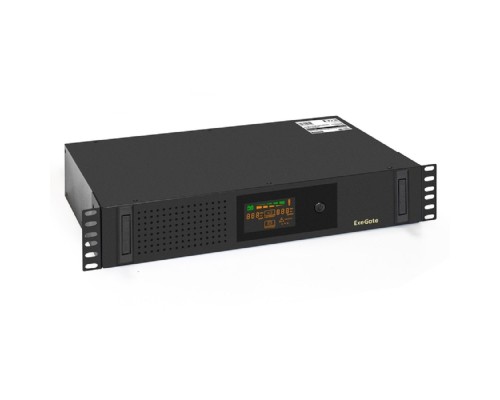 [ИБП] Exegate EX293851RUS ИБП ExeGate ServerRM UNL-2000.LCD.AVR.2SH.3C13.USB.2U <2000VA/1200W, Color LCD, AVR, 2*Schuko+3*C13, USB, 2U, установка в стойку, Black>