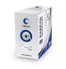 Cabeus UTP-4P-Cat.5e-SOLID-LSLTx-GY Витая пара UTP (U/UTP), категория 5e, 4 пары (24 AWG), одножильный, нг(А)-LSLTx, серый  (305 м)