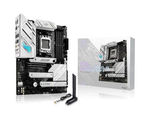 [Материнская плата] ASUS ROG STRIX B650-A GAMING WIFI (Socket AM5, ATX, 4xDDR5(128GB), DP/HDMI, 2xPCIe 4.0x16,/2xPCIe 4.0, 1xLAN (2.5GbE), Wi-Fi, BT, 4xSATA 6Gb/s, 3xM.2, 2xType-C, 7xUSB 3.2, 4xUSB 2.0)