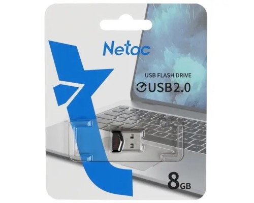 [Носитель информации] Netac USB Drive 8GB UM81  <NT03UM81N-008G-20BK>, USB2.0, Ultra compact