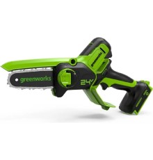GreenWorks G24MCS10 Цепная мини пила аккумуляторная, 24V, 10см, без АКБ и ЗУ [2008207]