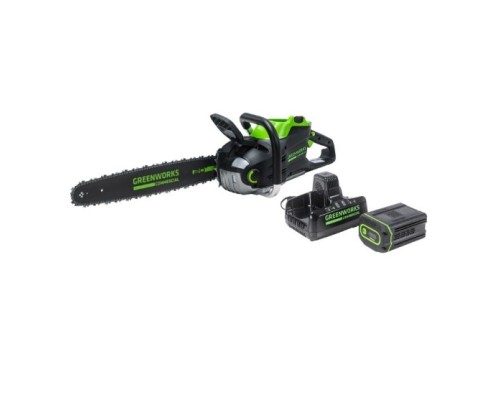 [Пилы] GreenWorks GD82CS51K2 Цепная пила аккумуляторная, 82V, 51 см, бесщеточная, с 1хАКБ 5 Ач. и ЗУ [2008307UB]