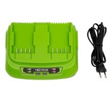 Greenworks G40UC8 Быстрое зарядное устройство для 2-х аккумуляторов,40V [2938807]