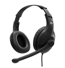 ExeGate Office HS-102S (4-контактный 3.5 мм мини-джек, динамик 40мм, 20-20000Гц, длина кабеля 1,5м, регулировка громкости на кабеле, Color Box) (EX289748RUS)