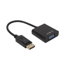 Bion Переходник с кабелем DisplayPort - VGA, 20M/15F, 0.15 м, позолоченные контакты, черный [BXP-A-DPM-VGAF-015]