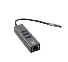5bites Кабель-адаптер UA3-45-11BK USB3.0 сетевая карта / 3*USB3.0 / RJ45 1G / AL / GREY