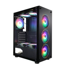 Корпус Formula V-LINE 7706 черный без БП ATX 8x120mm 2xUSB2.0 2xUSB3.0 audio bott PSU