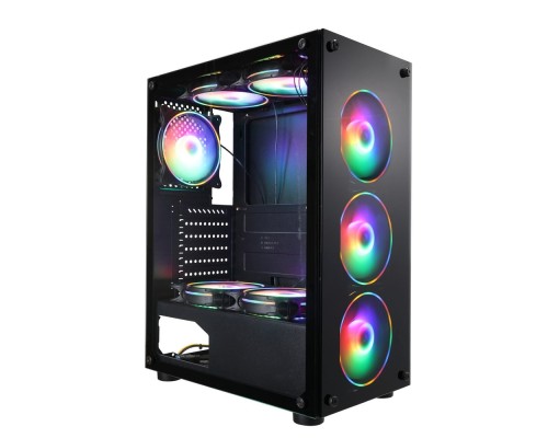 [корпус] Корпус Formula V-LINE 7706 черный без БП ATX 8x120mm 2xUSB2.0 2xUSB3.0 audio bott PSU