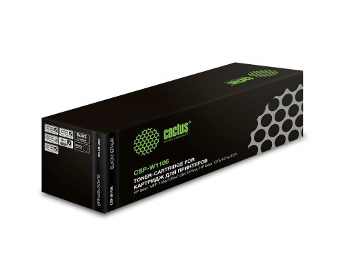 [расходные материалы] Картридж лазерный Cactus CSP-W1106 черный (1000стр.) для HP Laser 107a/107r/107w/135a MFP/135r MFP/135w MFP/137fnw MFP