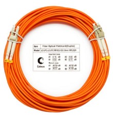 Cabeus FOP-62-LC-LC-25m Шнур оптический duplex LC-LC 62,5/125 mm 25м LSZH, оранжевый 