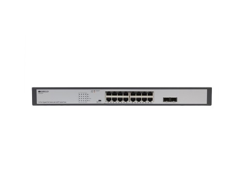 [Сетевое оборудование] ORIGO OS2218FP/200W/A1A Неуправляемый PoE-коммутатор 16x1000Base-T PoE+, 2x1000Base-X SFP, PoE-бюджет 200 Вт