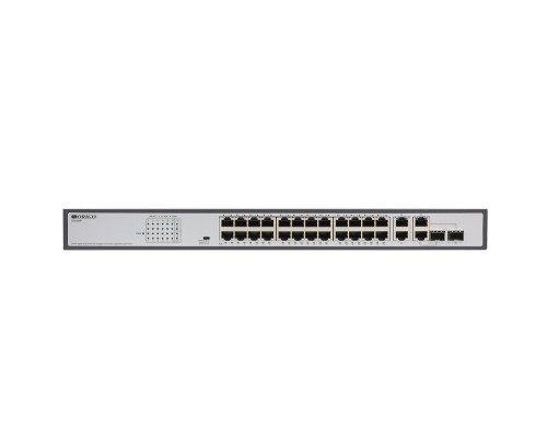[Сетевое оборудование] ORIGO OS2228P/370W/A1A Неуправляемый PoE-коммутатор 24x1000Base-T PoE+, 2x1000Base-T, 2xCombo 1000Base-T/SFP, PoE-бюджет 370 Вт