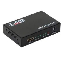 ORIENT HSP0104H, HDMI 4K Splitter 1->4, HDMI 1.4/3D, UHDTV 4K(3840x2160)/HDTV1080p/1080i/720p, HDCP1.2, внешний БП 5В/1А, метал.корпус (29986)