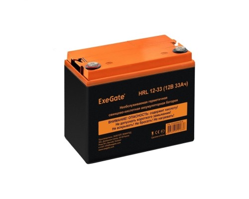 [батареи] Exegate EX285664RUS Аккумуляторная батарея ExeGate HRL 12-33 (12V 33Ah, под болт М6)