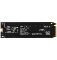 SSD M.2 Crucial 500Gb P3 <CT500P3SSD8> (PCI-E 3.0 x4, up to 3500/1900MBs, 3D NAND, NVMe, 110TBW, 22х80mm)