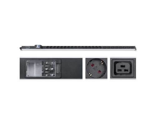 [Cabeus Аксессуары к монтажным шкафам] CABEUS PDU-32-16S-8C19-B-T БЛОК РОЗЕТОК ДЛЯ 19