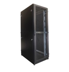 ЦМО Шкаф серверный напольный 42U (600 х 1000) дверь перфорированная, задние двойные перфорированные, цвет черный ШТК-М-42.6.10-48АА-9005