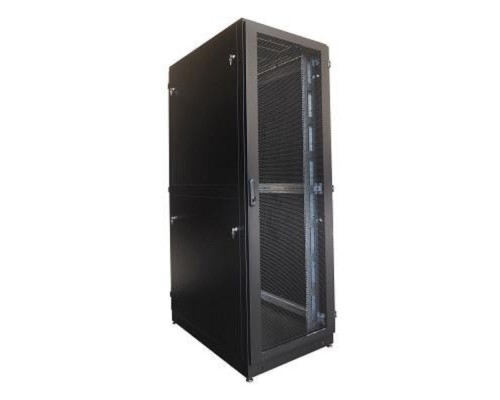 [Монтажное оборудование] ЦМО Шкаф серверный напольный 42U (600 х 1200) дверь перфорированная, задние двойные перфорированные, цвет черный (ШТК-М-42.6.12-48АА-9005)