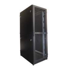 ЦМО Шкаф серверный напольный 48U (600 х 1000) дверь перфорированная 2 шт., цвет черный ШТК-М-48.6.10-44АА-9005