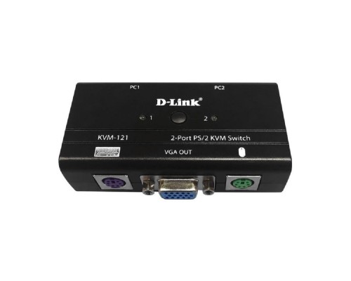 [Переключатель] D-Link KVM-121/B1A 2-портовый KVM-переключатель с портами VGA и PS/2