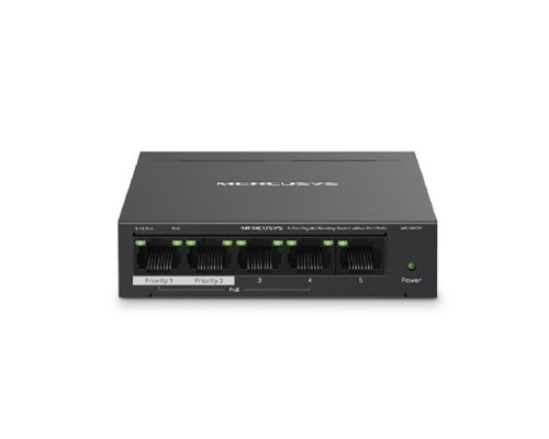 [Mercusys] Mercusys MS105GP Настольный коммутатор с 5 гигабитными портами (4 порта PoE+)
