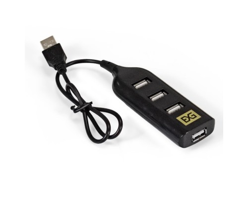[USB-концентраторы] Exegate EX293976RUS USB-Хаб (концентратор) ExeGate DUB-42 (кабель-адаптер USB2.0 --> 4xUSB2.0, Plug&Play, черный)
