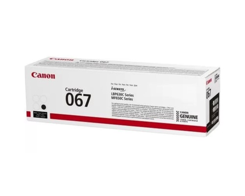 [Расходные материалы] Canon Cartridge 067BK 5102C002 тонер-картридж для i-SENSYS LBP631CW LBP631, LBP633Cdw LBP633, MF651Cw MF651, MF655Cdw MF655, MF657Cdw MF657, Black