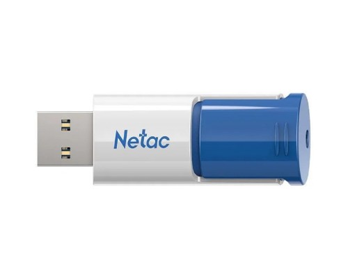 [Носитель информации] Netac USB Drive 512GB U182 Blue  <NT03U182N-512G-30BL>, USB3.0, сдвижной корпус, пластиковая бело-синяя