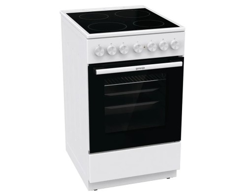 [Микроволновая печь] Электрическая плита Gorenje GEC5B41WG,  стеклокерамика,  без крышки,  белый