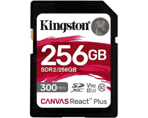 [Карта памяти ] SecureDigital 256GB Kingston SDR2/256GB Canvas React Plus w/o adapter Class10 