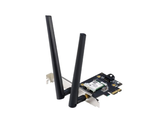[Сетевое оборудование] ASUS PCE-AXE5400 Беспроводной двухдиапазонный PCI Express адаптер AXE5400 + Bluetooth 5.2, внешняя съемная антенна, Wi-Fi 6 (ax)