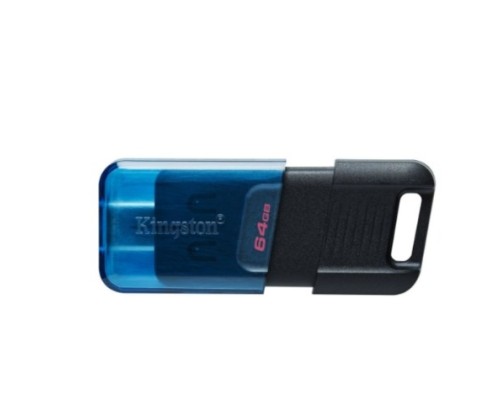 [Носитель информации] Kingston USB Drive 64GB DataTraveler 80M OTG USB Type-C USB 3.2  черный [DT80M/64GB]