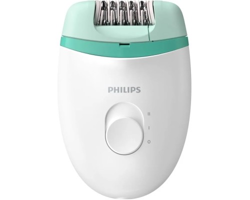 [Электробритва] Эпилятор Philips BRE224/00 скор.:2 насад.:1 белый/мятный