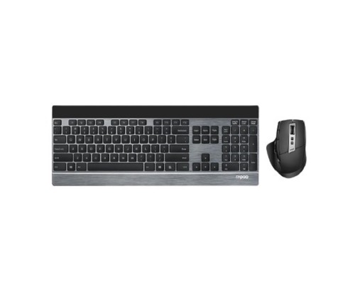 [Клавиатура] Клавиатура + мышь Rapoo 9900M BLACK клав:черный мышь:черный USB беспроводная Bluetooth/Радио slim [19354]