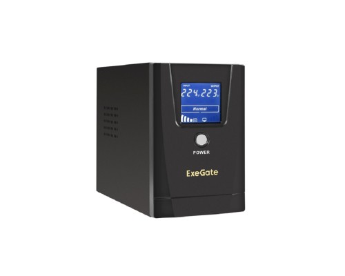 [ИБП] Exegate EX294613RUS ИБП ExeGate Power Smart ULB-500.LCD.AVR.2SH <500VA/300W, LCD, AVR, 2*Schuko, металлический корпус, Black>