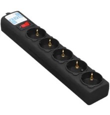 PowerCube Фильтр-удлинитель 3.0м, 5 розеток,10А (SPG5-С3), черный графит