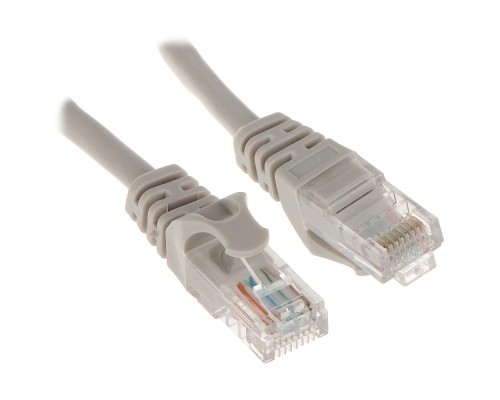 [патч-корды] Патч-корд Bion [BPC-U5E181-1M] U/UTP, Cat.5e, AWG 26 (7/0,16мм), многожильный, PVC, 1м, серый, 100% медь