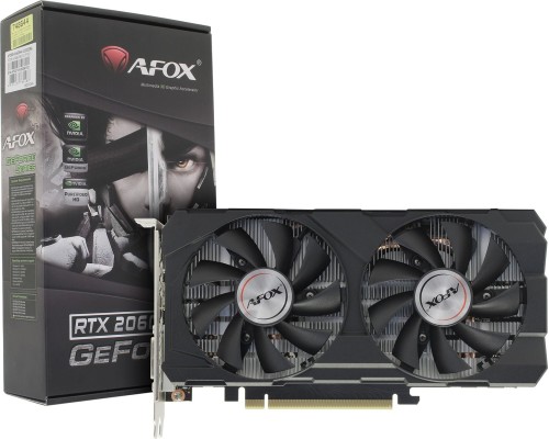 [Видеокарта] Видеокарта AFOX RTX2060 6GB GDDR6 192BIT, DVI, Display port, HDMI ATX DUAL FAN (AF2060-6144D6H4-V2) RTL
