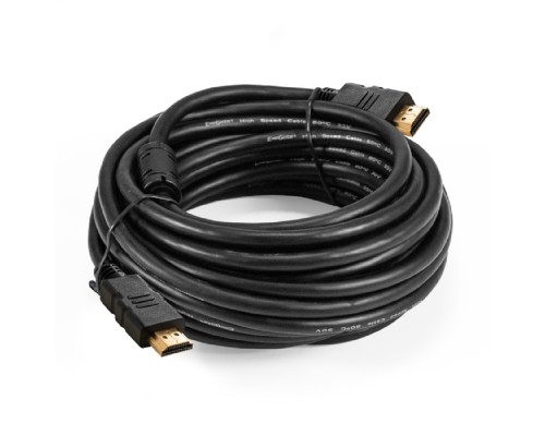 [кабели] Exegate EX294696RUS Кабель HDMI ExeGate EX-CC-HDMI2-7.5F (19M/19M, v2.0, 7,5м, 4K UHD, Ethernet, ферритовые кольца, позолоченные контакты)