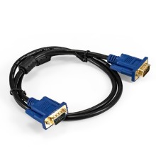 Exegate EX294725RUS Кабель VGA Pro ExeGate EX-CC-PVGA-15M15M-1.0 (15M/15M, 1м, 2 фильтра, позолоченные контакты, экран)
