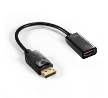 Exegate EX294707RUS Кабель-переходник DisplayPort-HDMI ExeGate EX-DPM-HDMIF-0.2 (20M/19F, DP1.2 4K@60Hz, 0,2м)