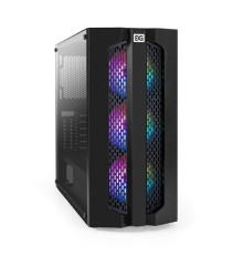Exegate EX294966RUS Корпус Miditower ExeGate EVO-9205 (ATX, без БП, с окном, 1*USB+1*USB3.0, аудио, 3 вент. 12см с RGB подсветкой)
