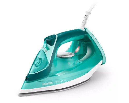 [Утюг] Утюг Philips DST3030/70 Паровой утюг серии 3000, мощность 2400 Вт, подача пара 40 г/мин, паровой удар 180г, резервуар 300 мл, керамическая подошва, самоочистка от накипи, автоотключение