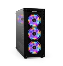 Exegate EX294977RUS Корпус Miditower ExeGate i3 BASE-NPX500 (ATX, БП 500NPX с вент. 12 см, с окном, 1*USB+1*USB3.0, аудио, 4 вент. 12см с RGB подсветкой)