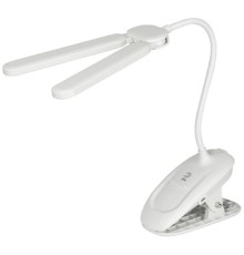 ЭРА Б0057207 Настольный светильник NLED-512-6W-W светодиодный аккумуляторный на прищепке белый 
