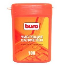 Туба с чистящими салфетками, для LCD, TFT-мониторов, BURO BU-tft 100шт. [817436]