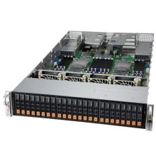 Supermicro SYS-240P-TNRT SERVER SYS-240P-TNRT (X12QCH+, CSE-218HTS-R2K08P) 4x Socket P+ LGA-4189, 48DIMM, X710-TM4 2x 10G RJ45 + 2x 10G SFP+ port; 24 Hot-swap 2.5